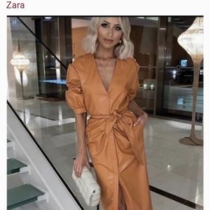 Zara faux leather dress